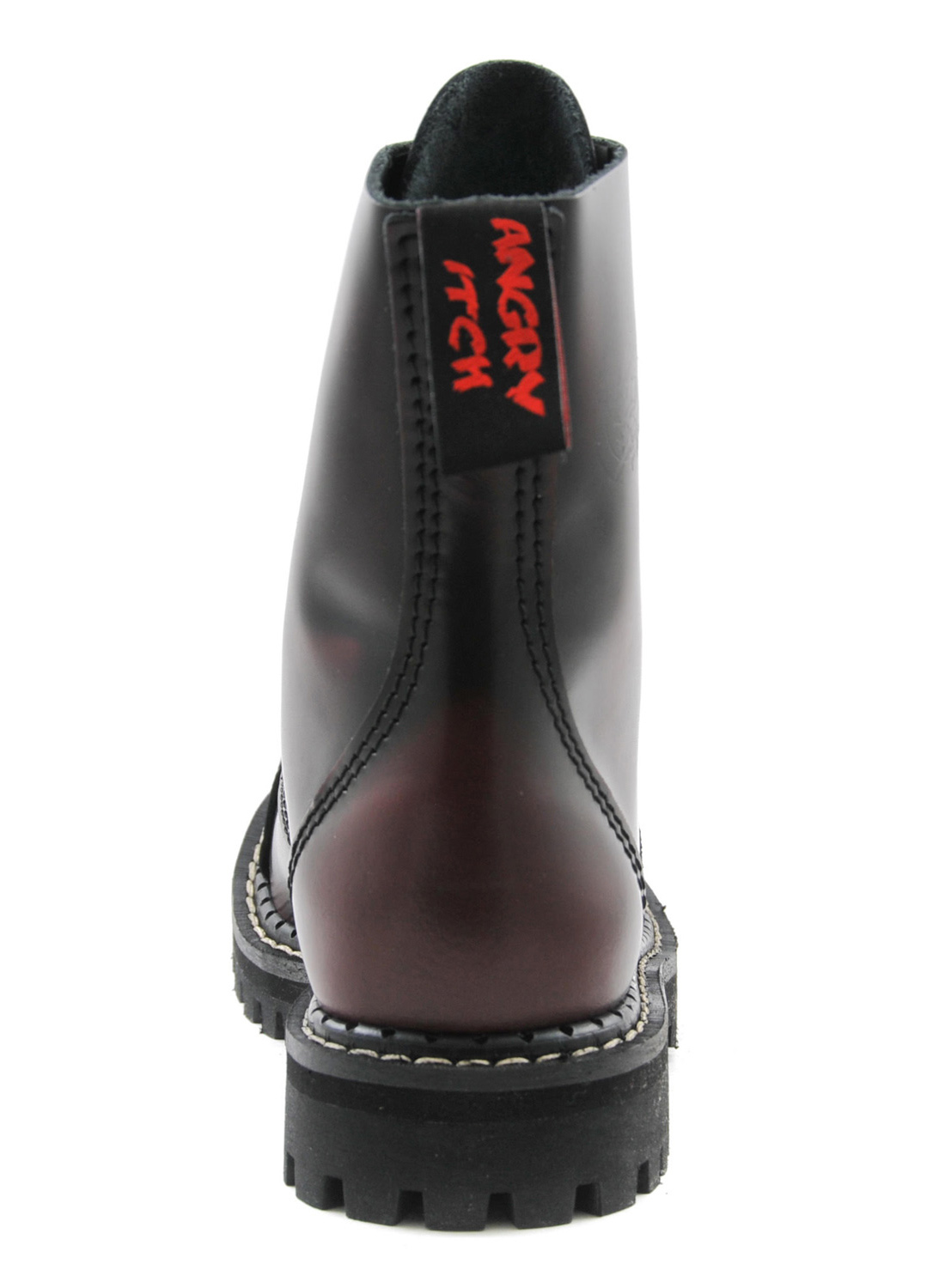 8 Eye Steel Toe Boots Leather Burgundy - Bild 3