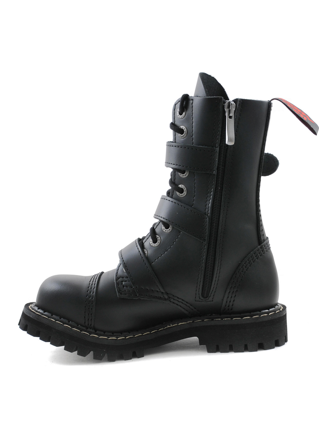 10 Eye Steel Toe With 3 Buckles Boots Leather - Bild 2