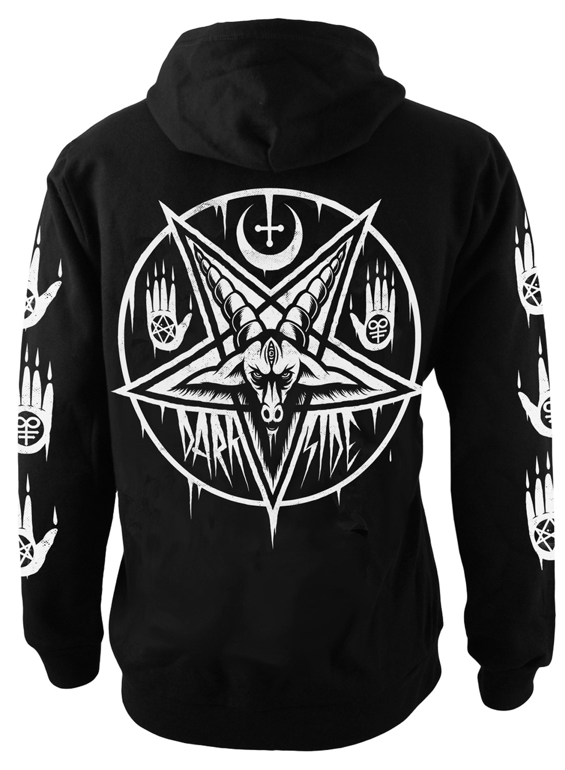 Darkside Occult Baphomet Unisex Zipped Hoodie