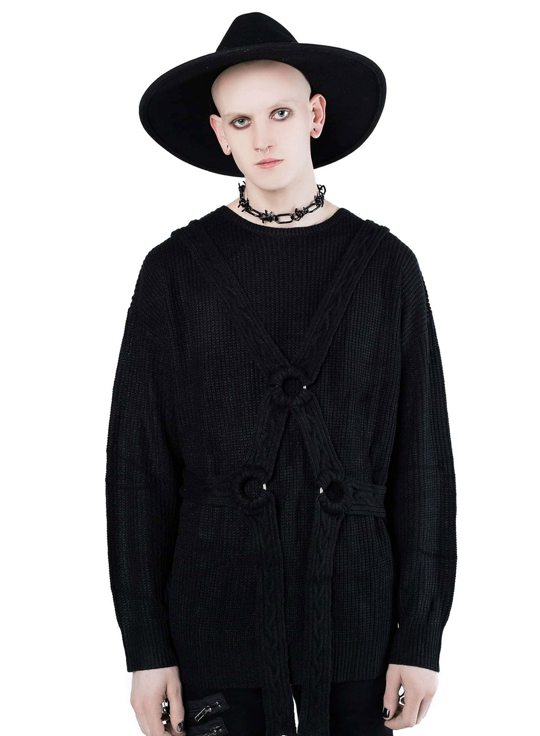 Killstar Pythia Knit Sweater Black