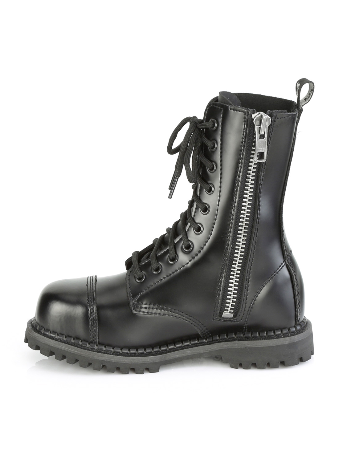 Demonia Riot-10 Black Leather