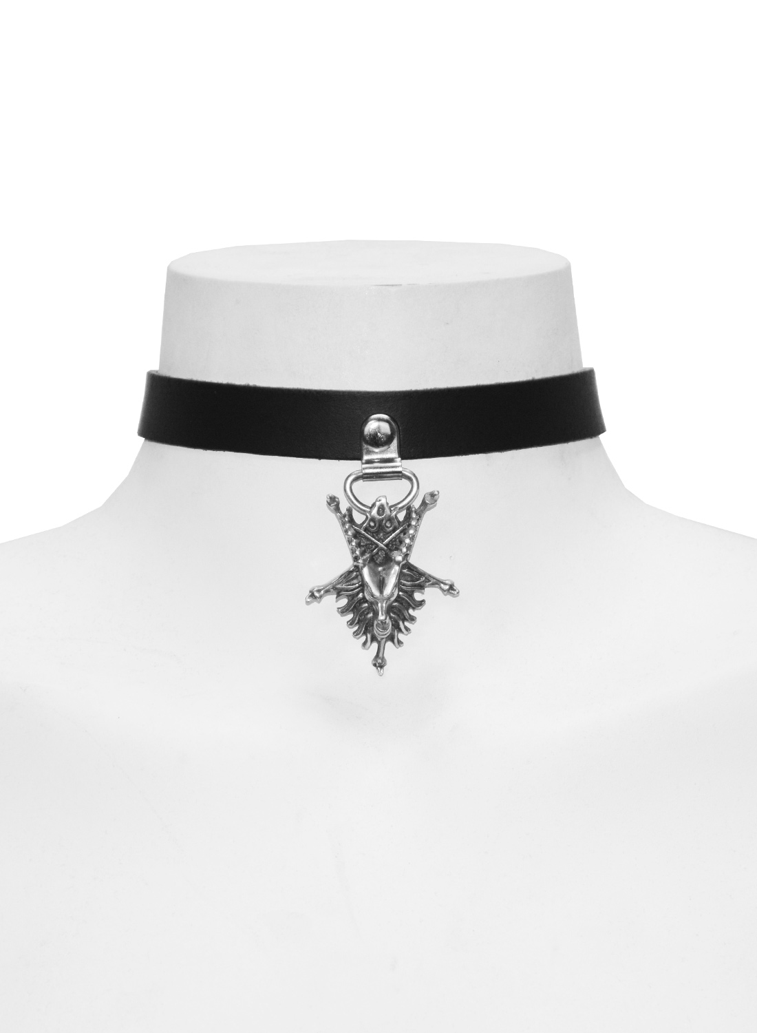 Evil Inside Leather Choker