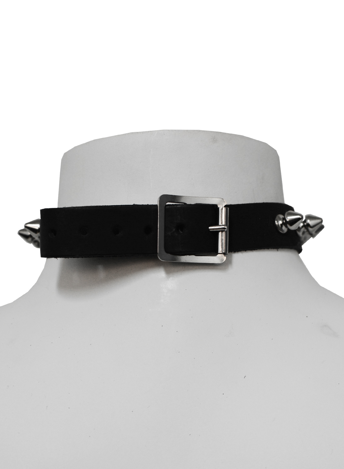 1 Row Spike Leather Choker
