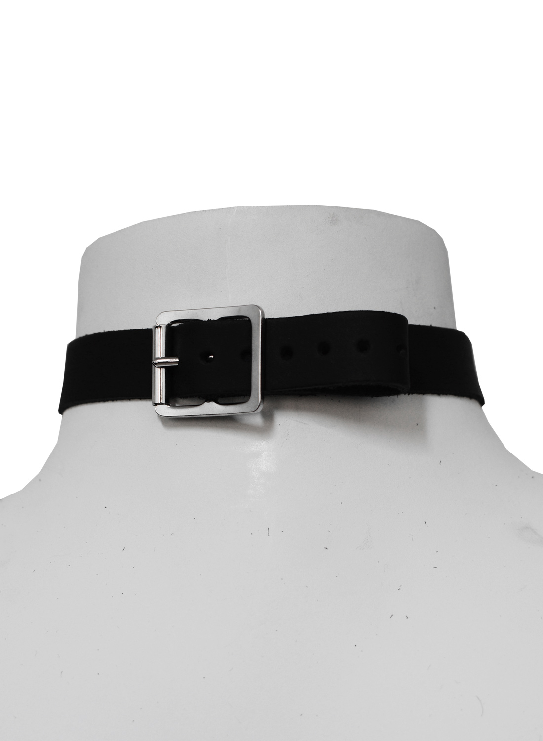 Black Heartagram Leather Choker