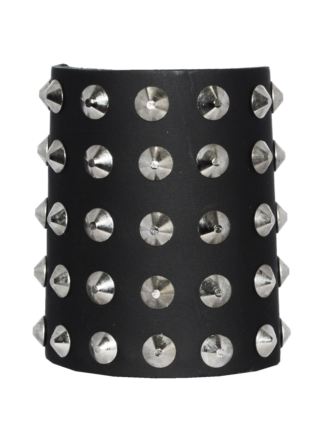 5 Row Con studs Leather Wristband