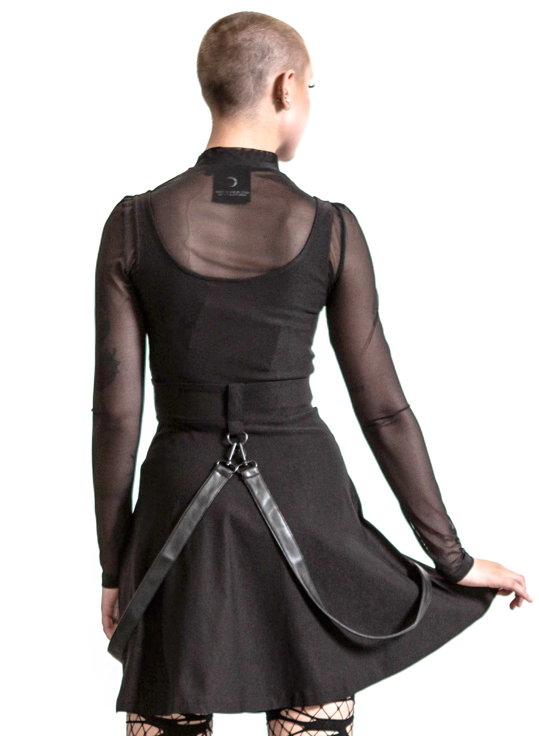 Crash Skater Dress Black.