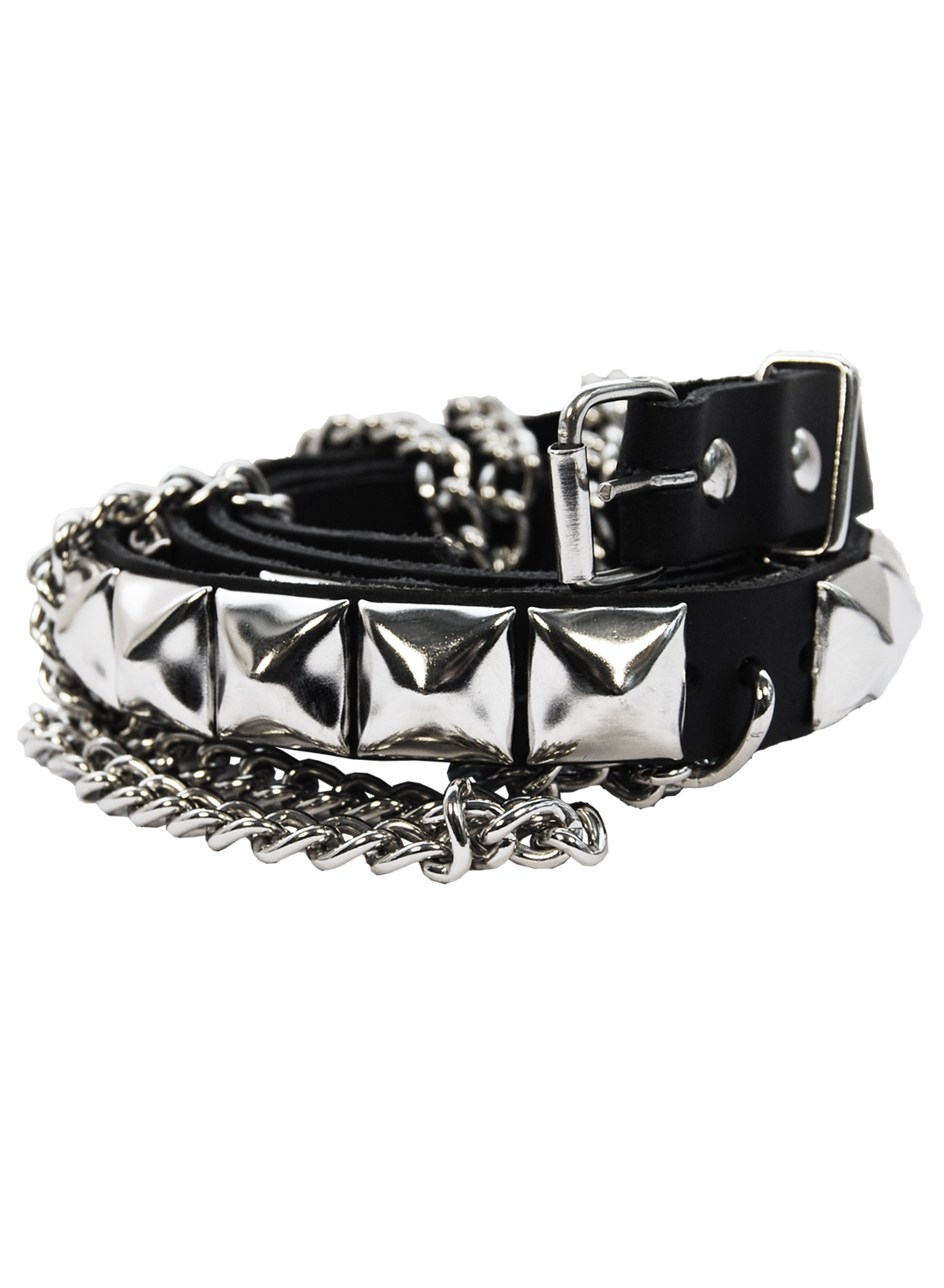 1 Row Pyramid Studbelt+ Chain