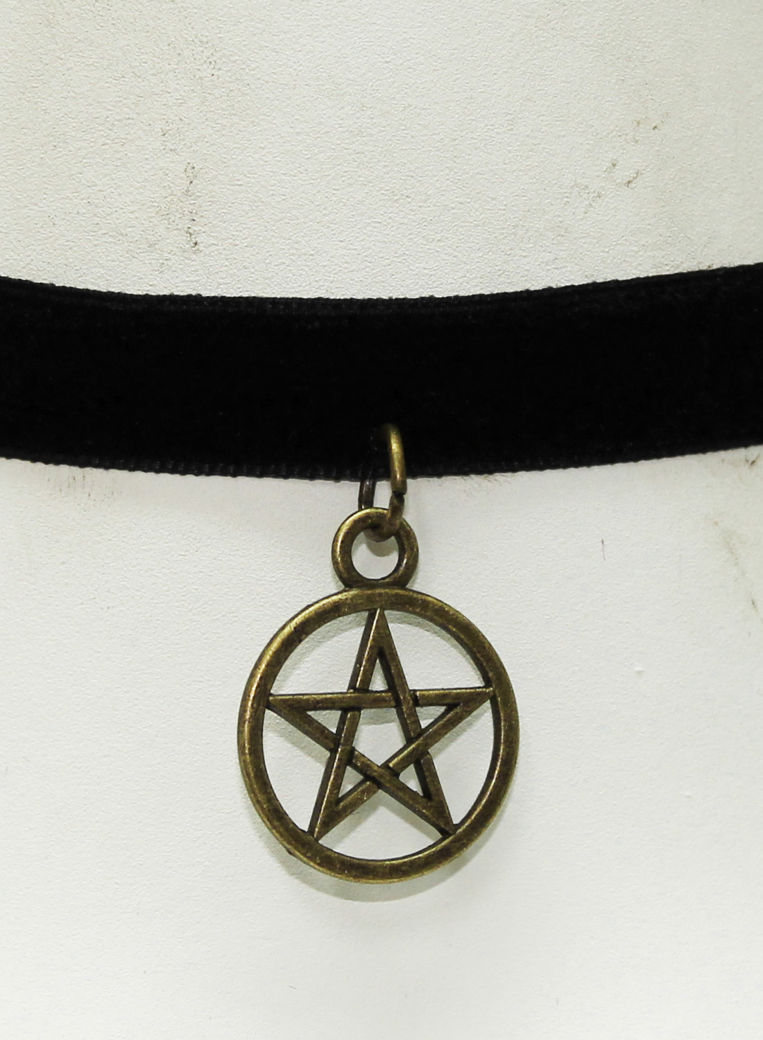 Golden Penta Velvet Choker