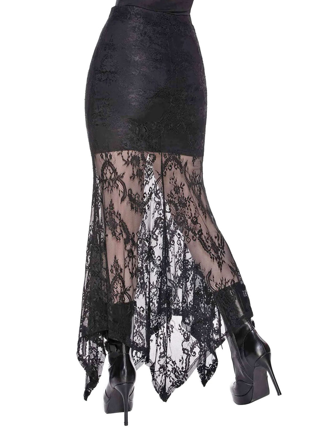 Rose Lace Maxi Skirt