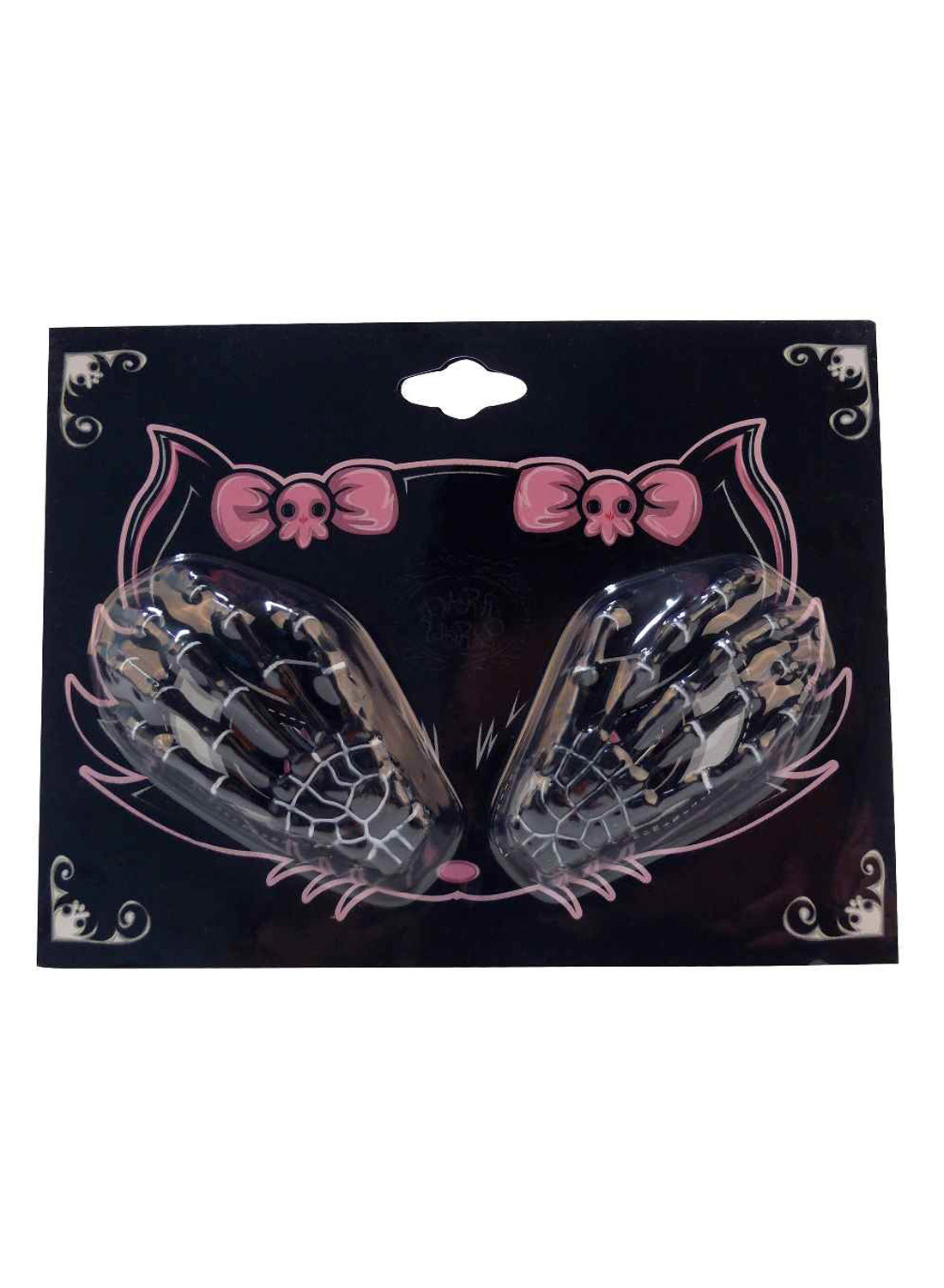 Skeleton Hands Hairklip Black