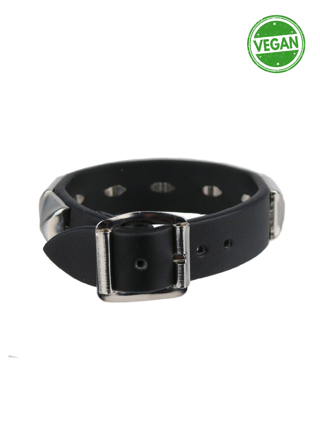 1 Row Pyramid Vegan Leather Wristband