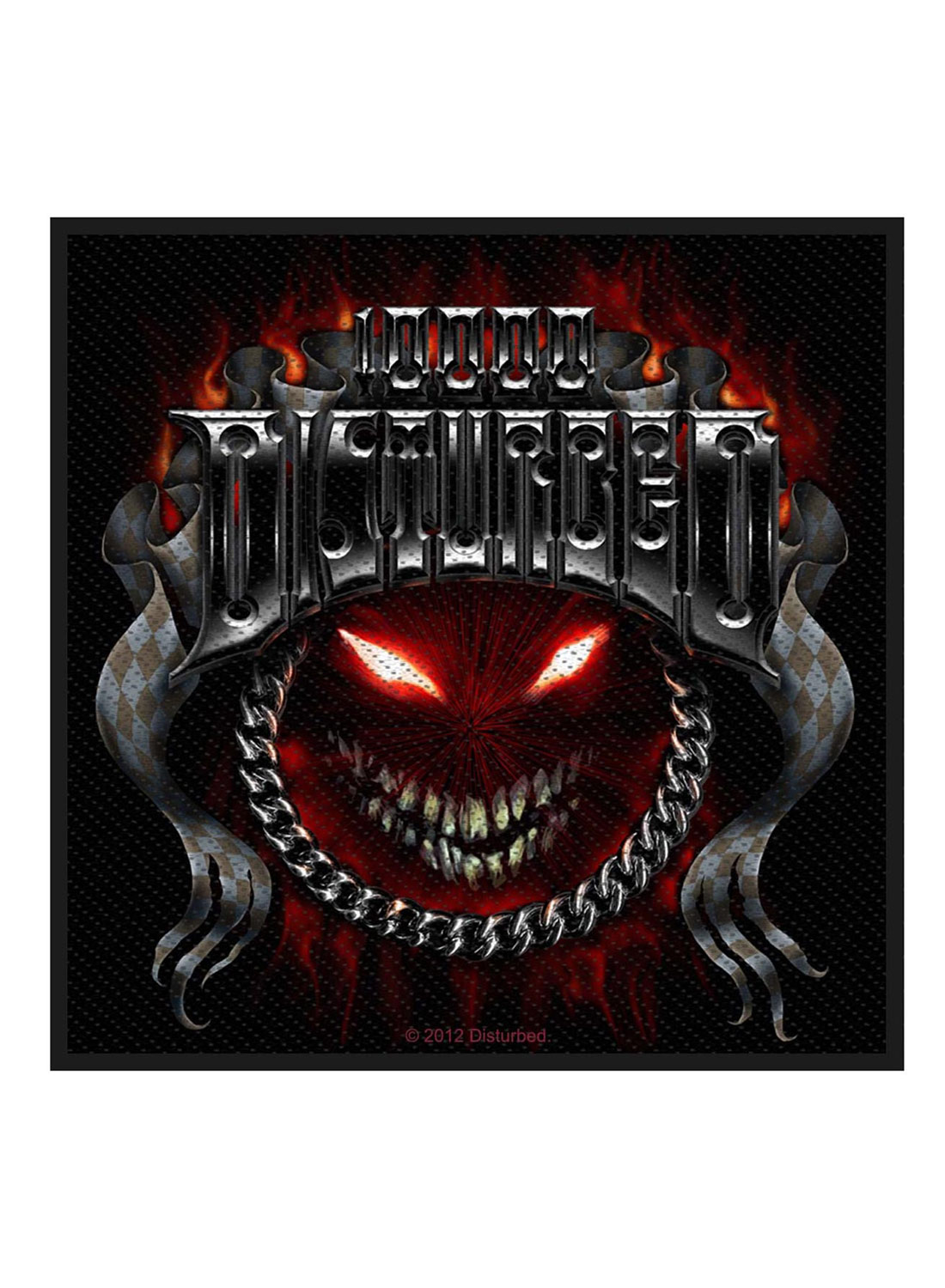 Disturbed Chrome Smiley Patch