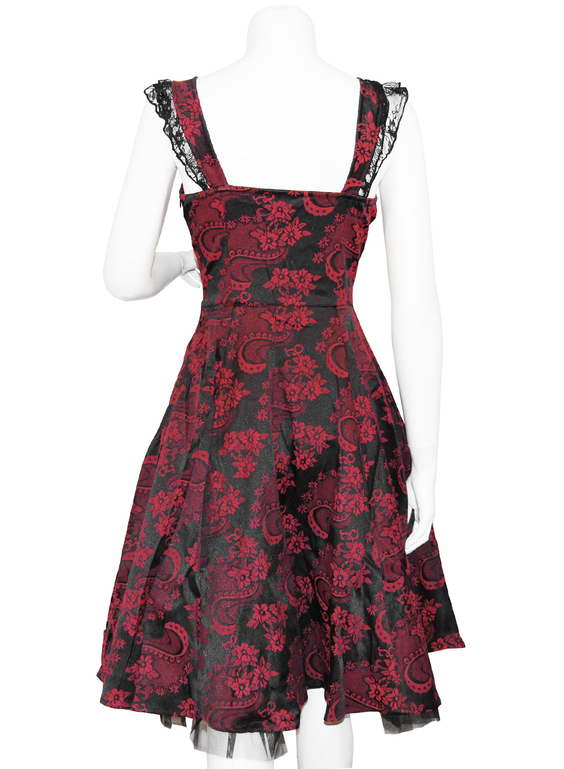 Red Marie Antoinette Gothic Long Dress - Bild 6