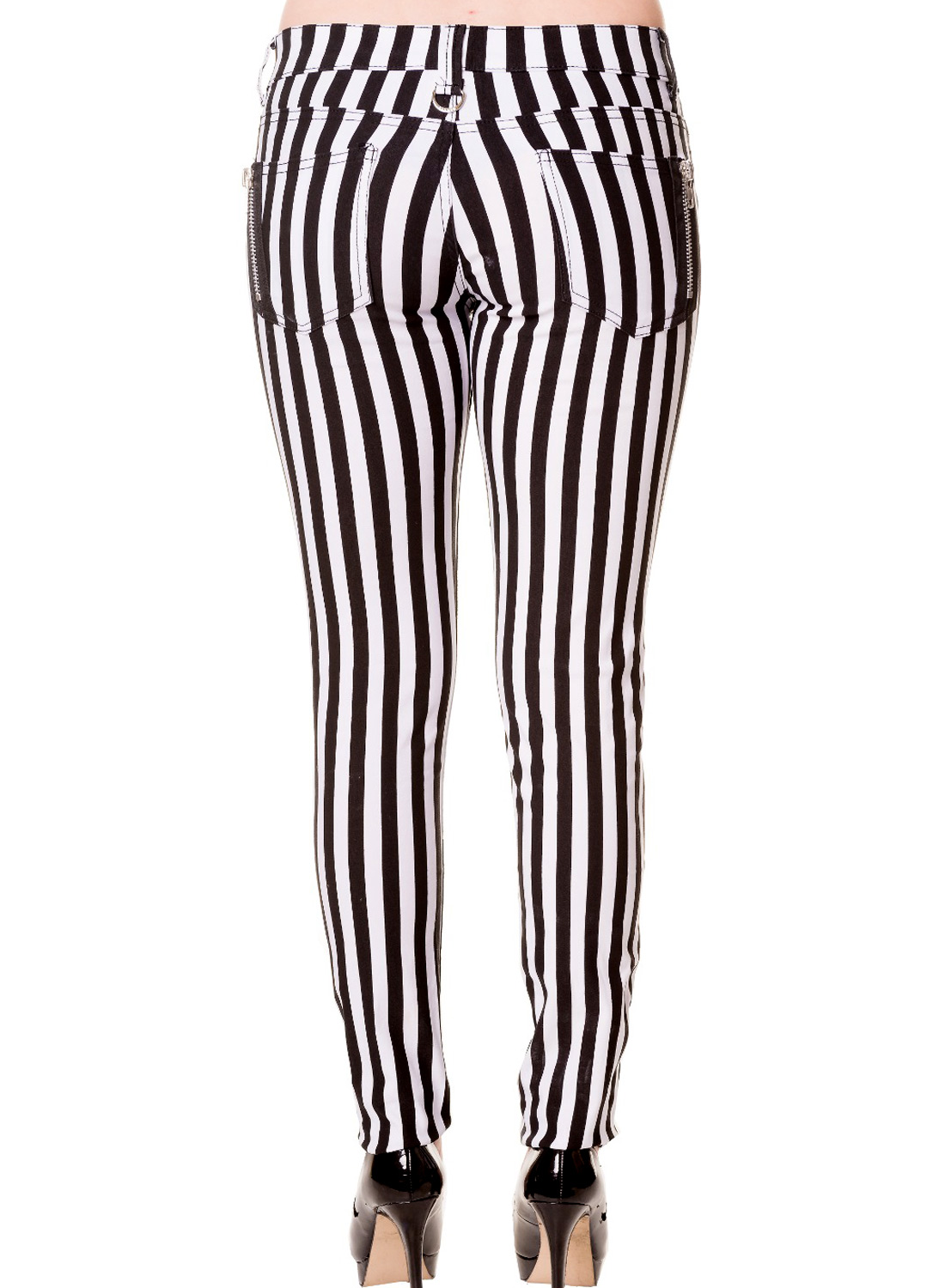 Black White Sriped Trousers - Bild 2