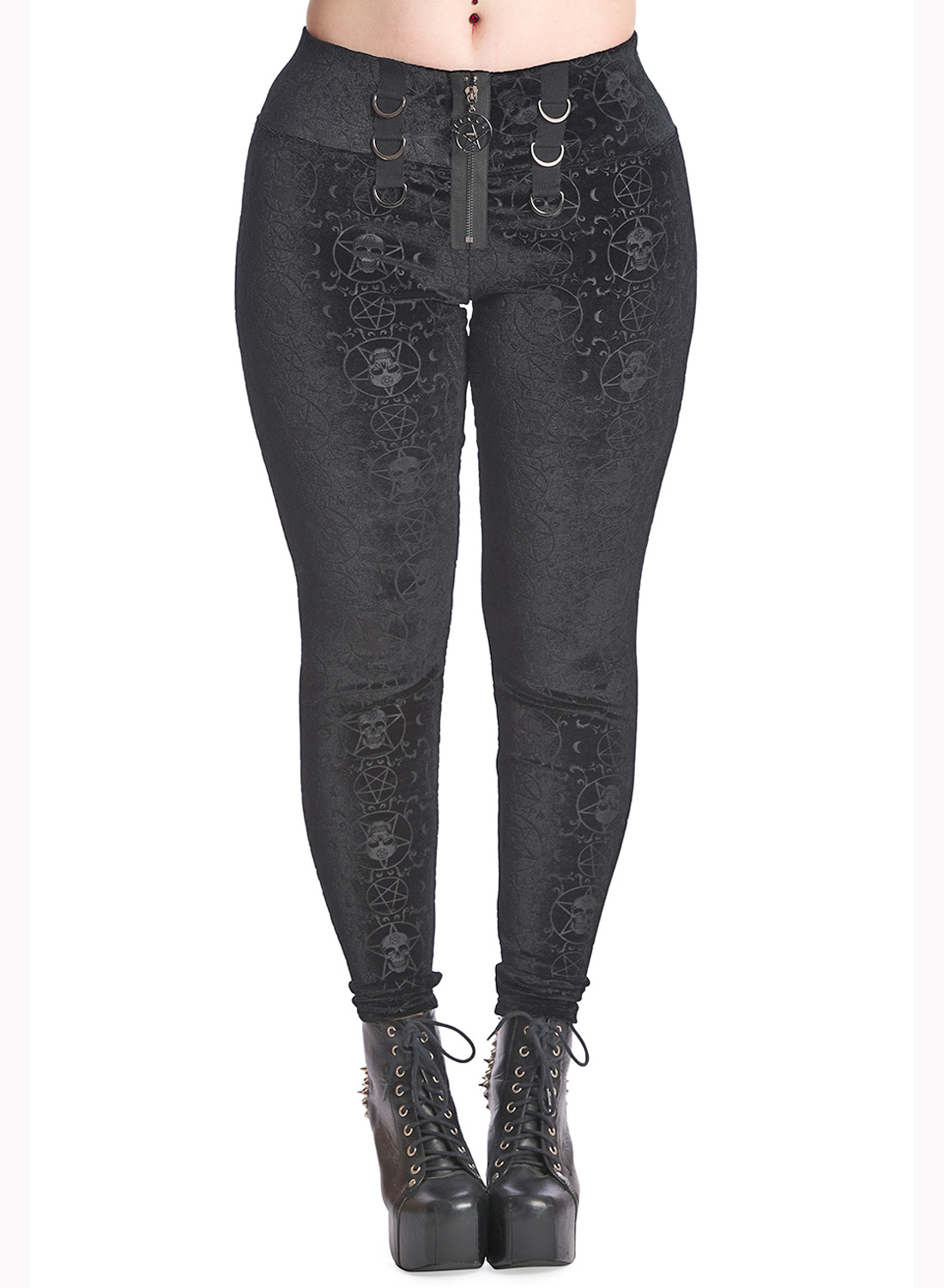 Underbara svarta sammet leggings från Banned Apparel