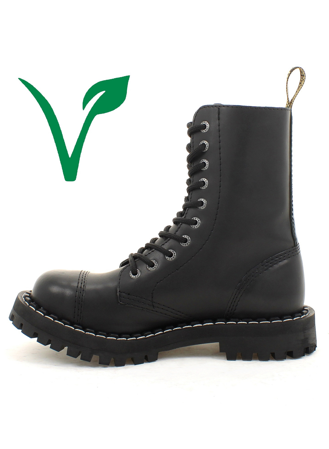 Steel 10 Holes Vegan Steel Toe Boots - Bild 3