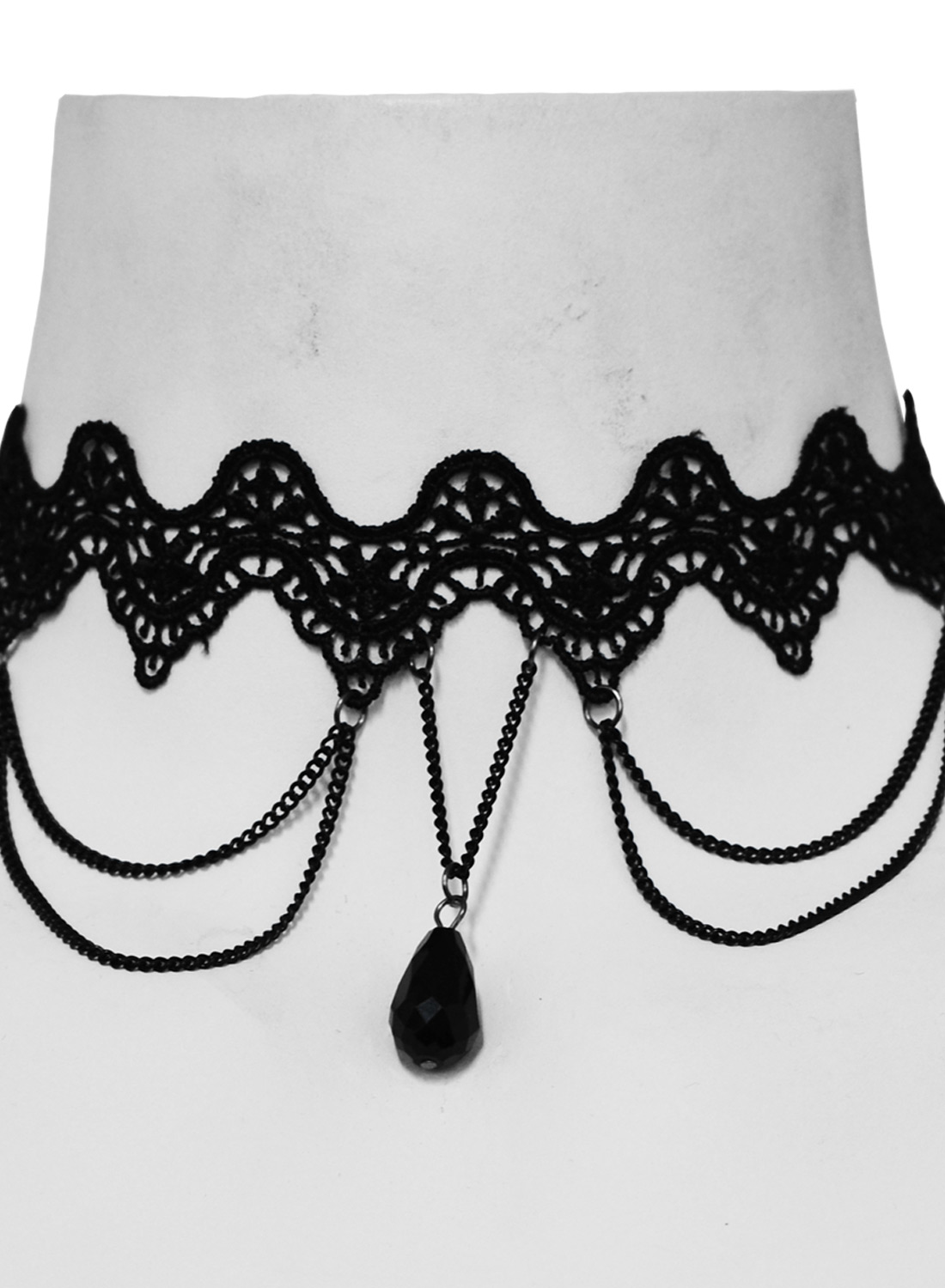 Black Pearl Lace Choker