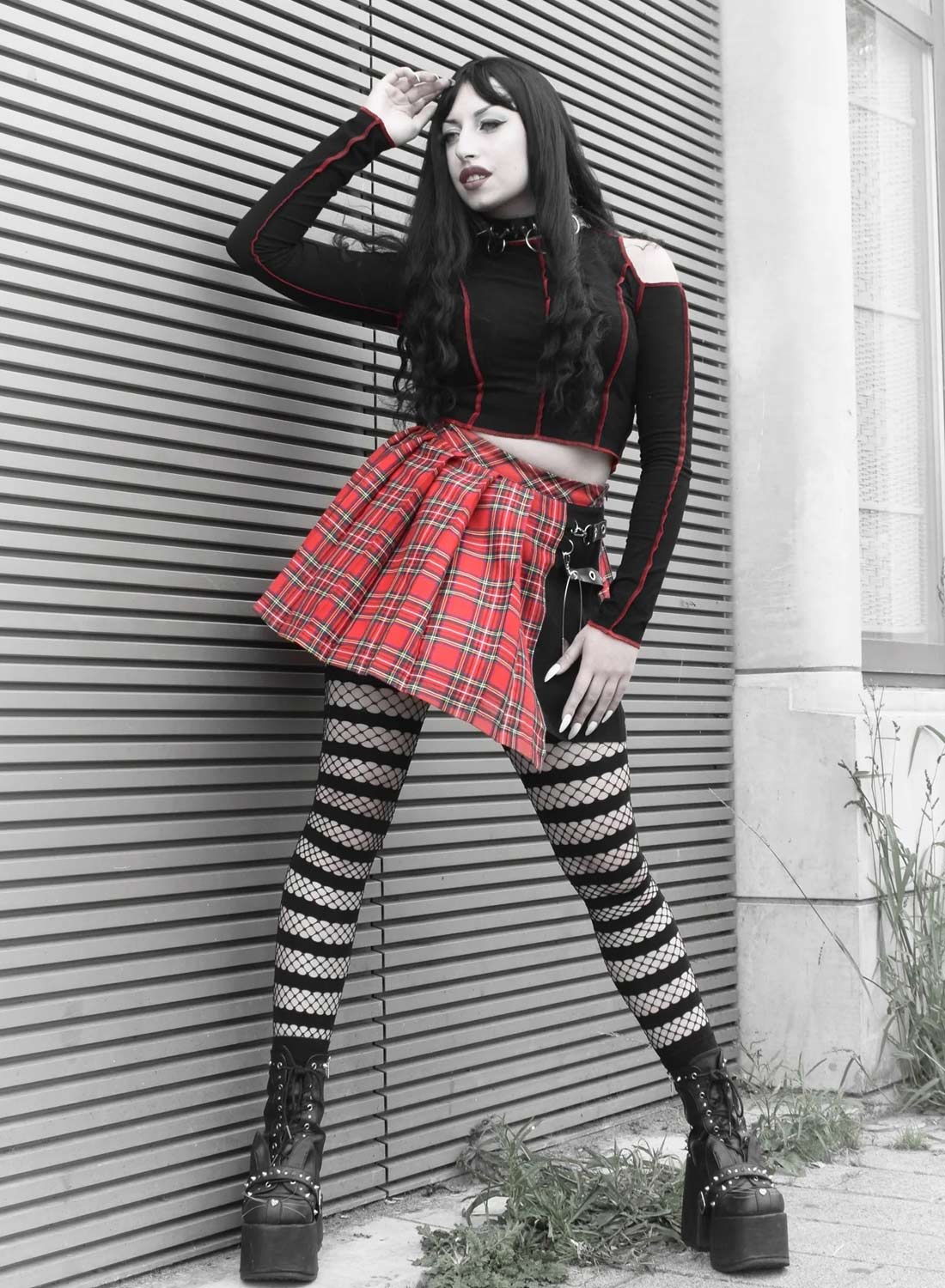 Fishnet Stripe Tights