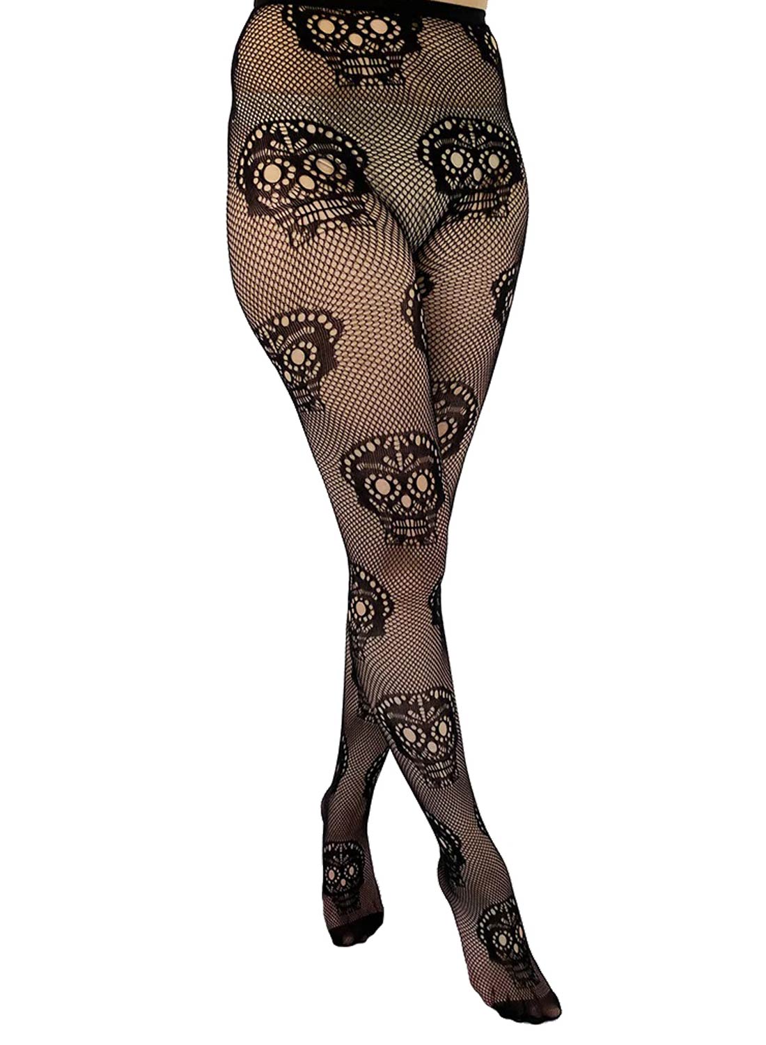 Candy Skull Net Tights