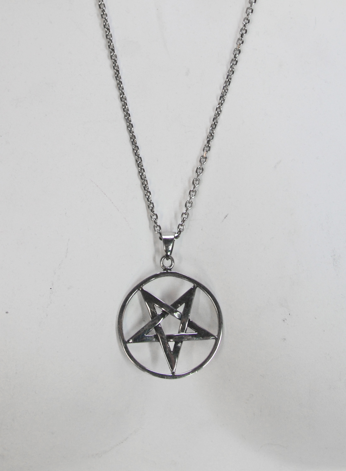 Steel Pentagram Neclklace