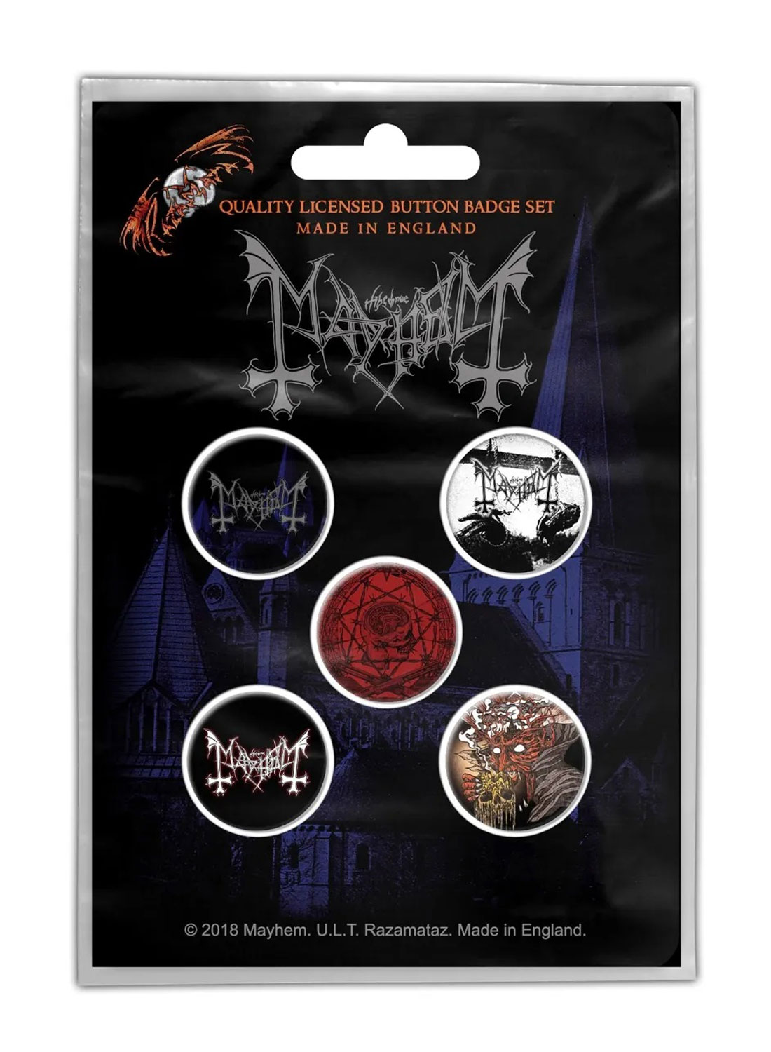 Mayhem De Mysteriis Dom Sathanas Badge Pack