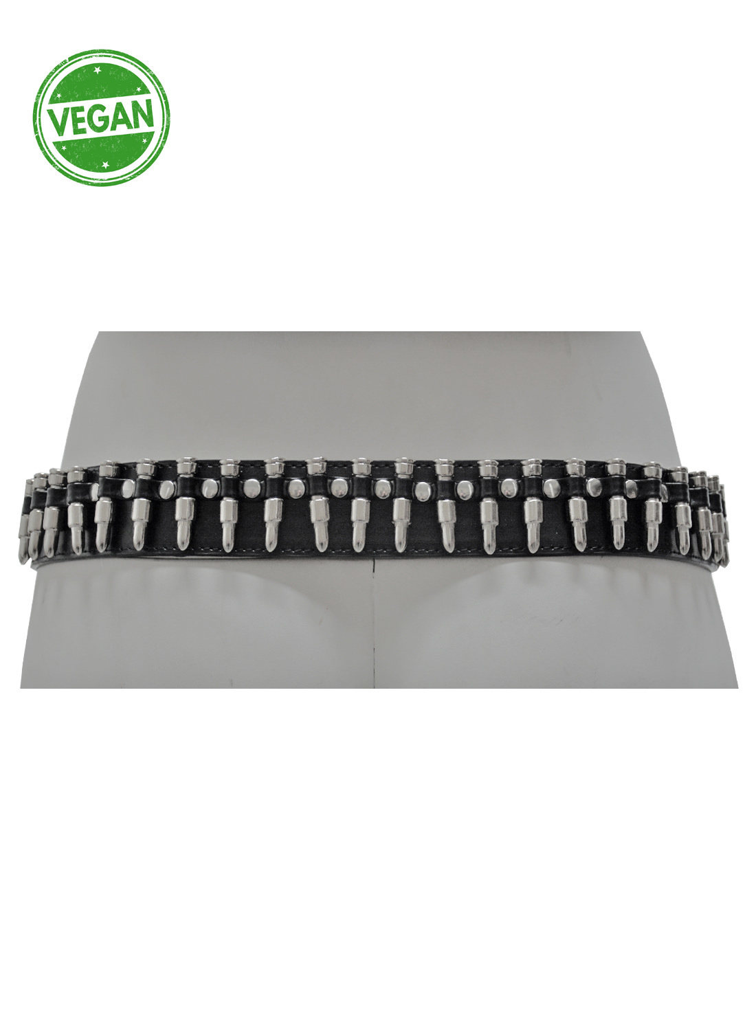 Vegan Bullet Studbelt Silver