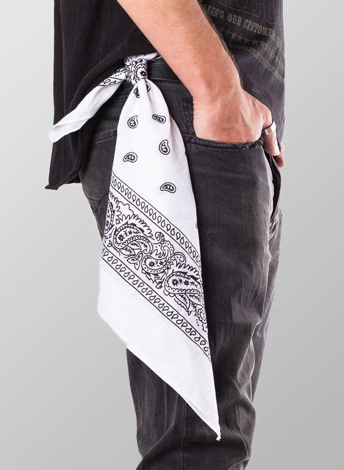 Paisley Bandana White