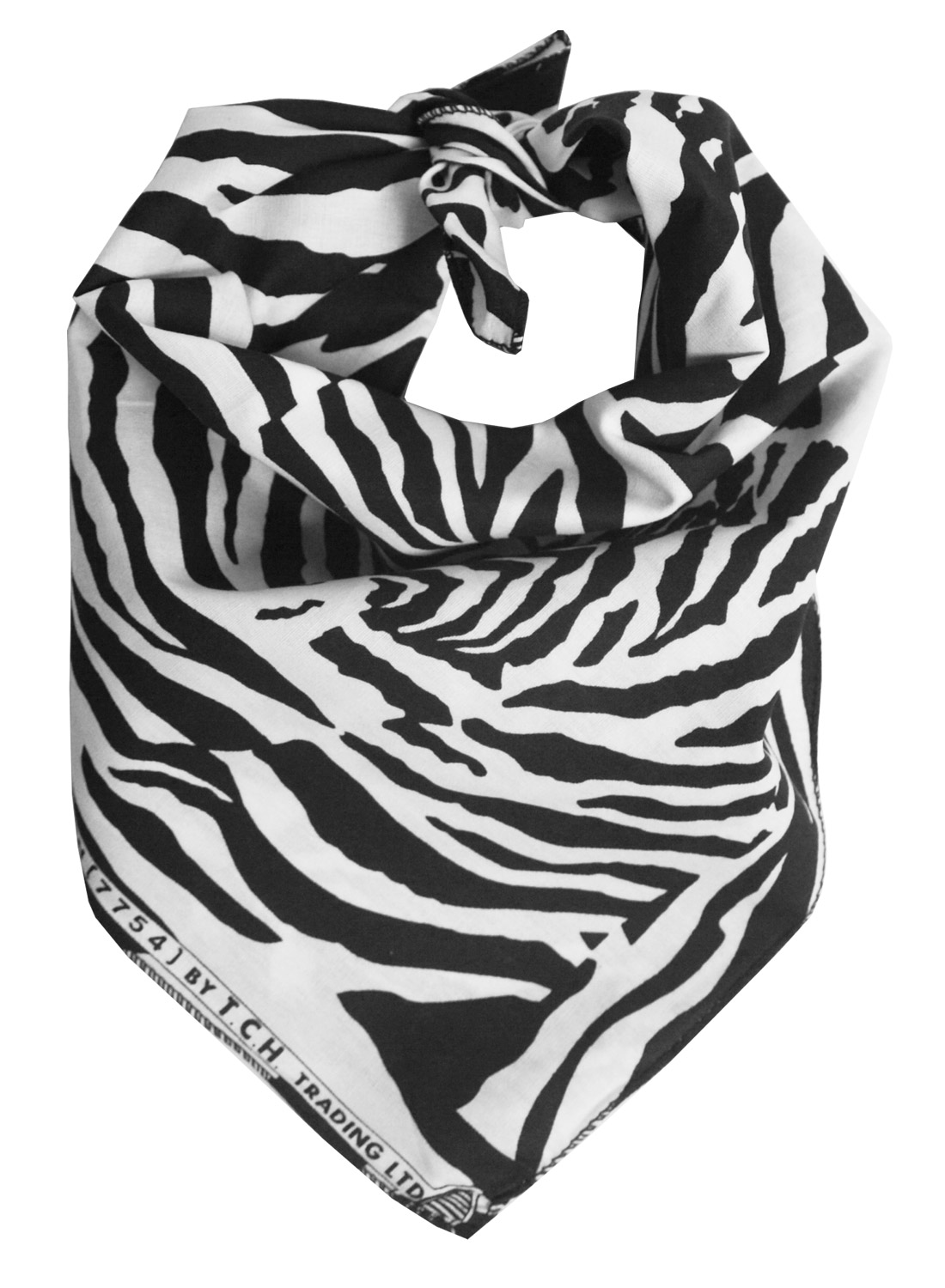 Zebra Bandana White