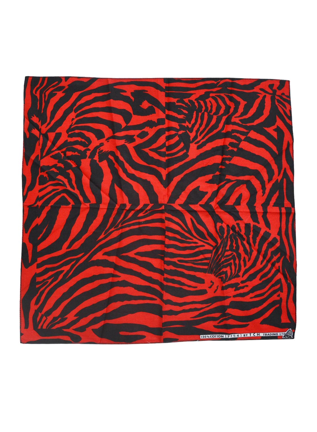 Zebra Bandana Red