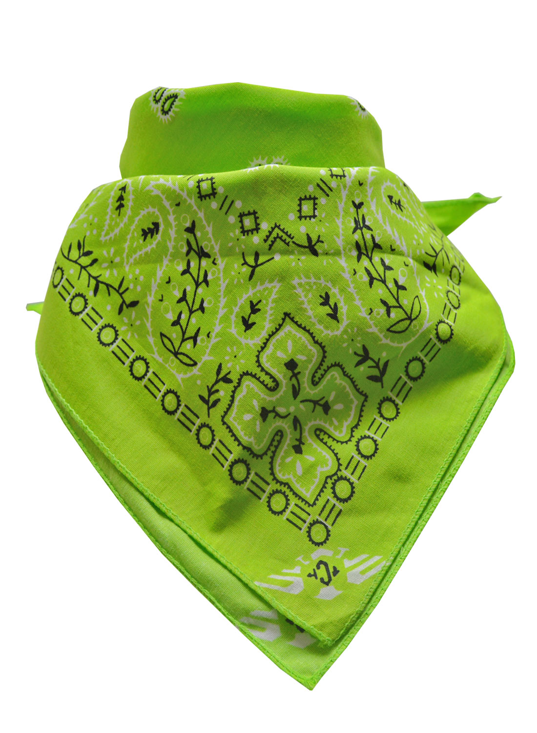Paisley Bandana Lime Green