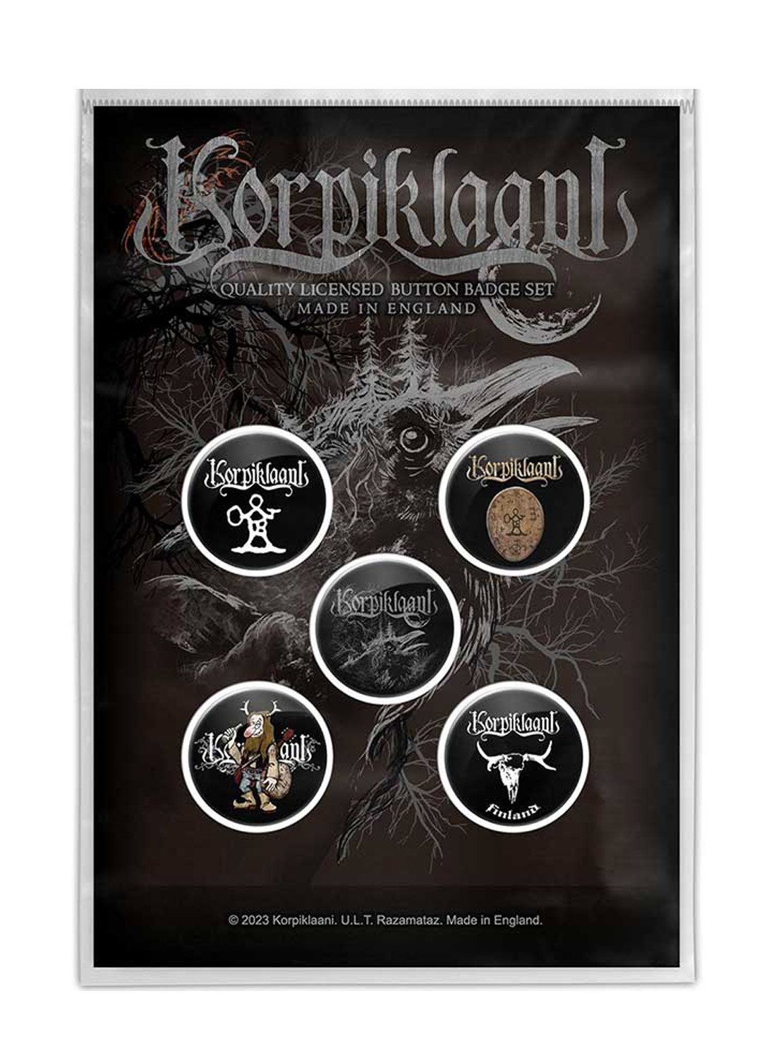 Korpiklaani Raven Badge Pack