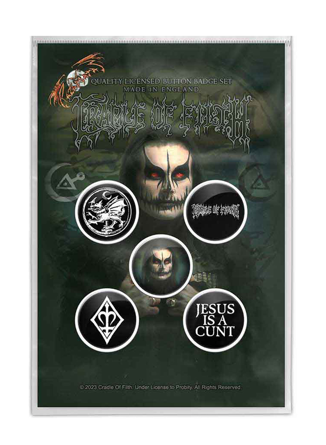 Cradle Of Filth Dani Badge Pack
