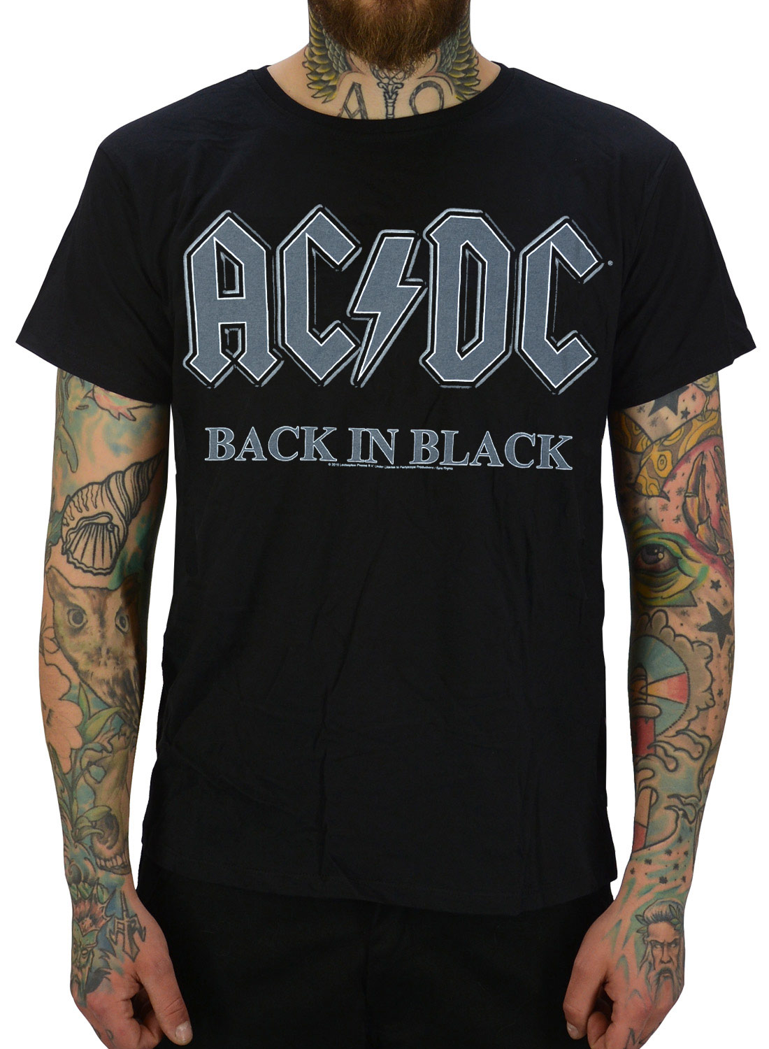 AC/DC Sort i sort T-shirt