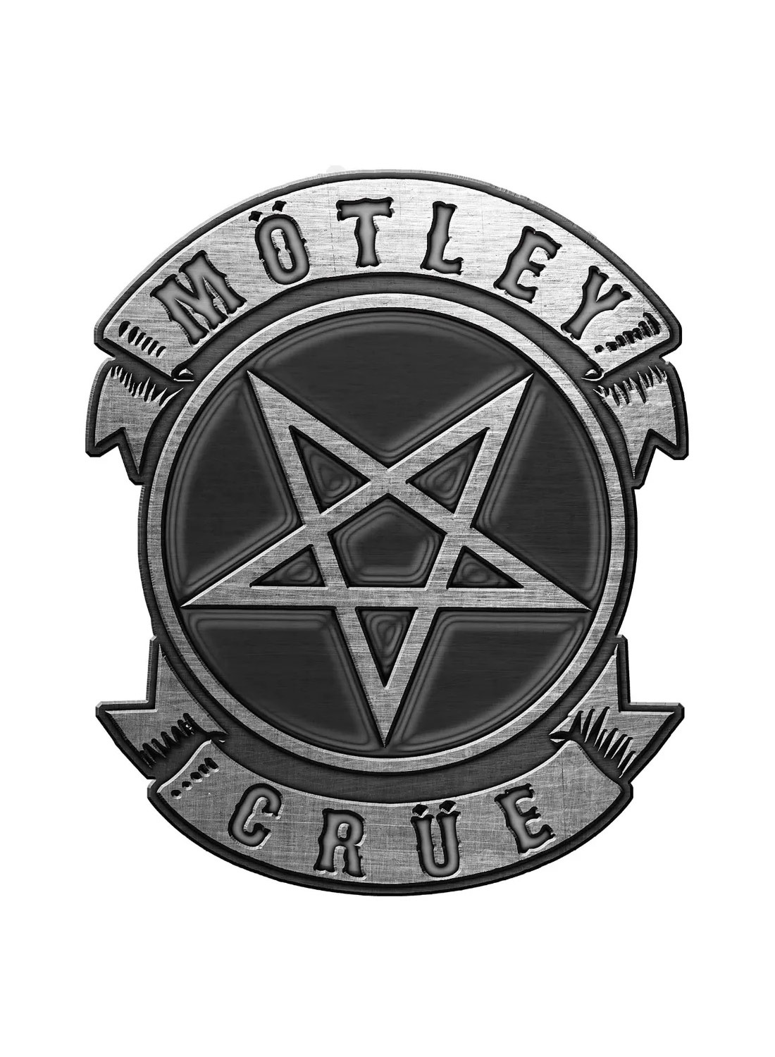 Mötley Crue Pentagram Metal Pin Badge