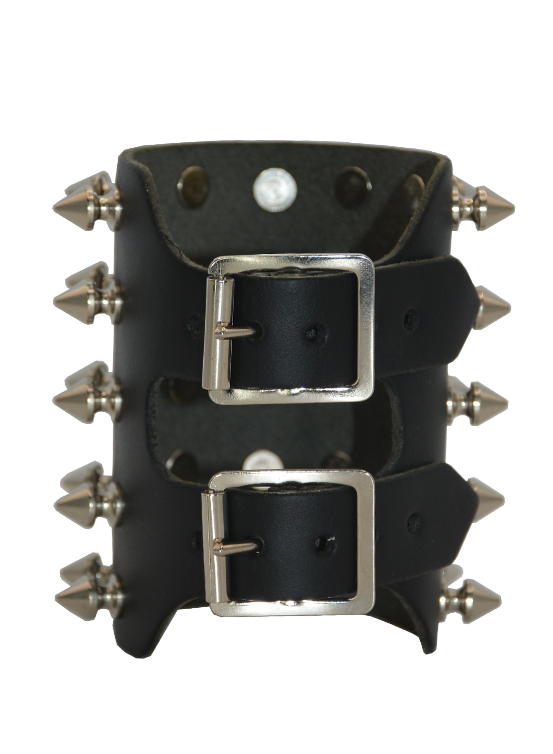 5 Row Spike Leather Wristband