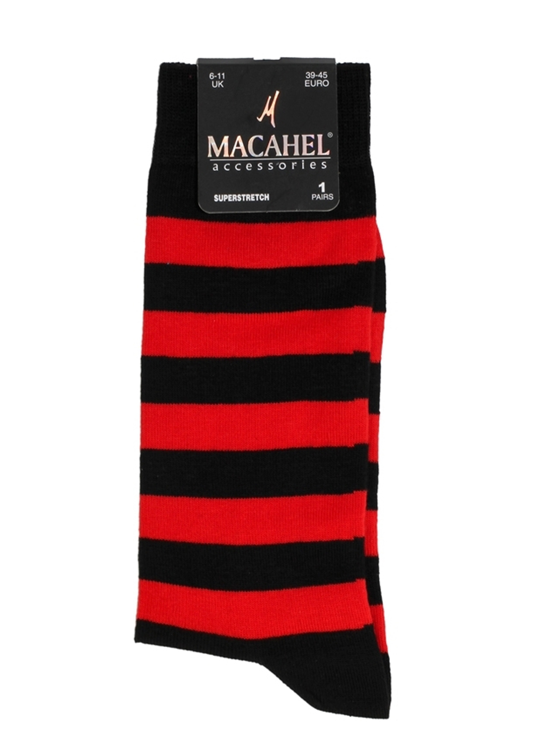 Men Black & Red Socks