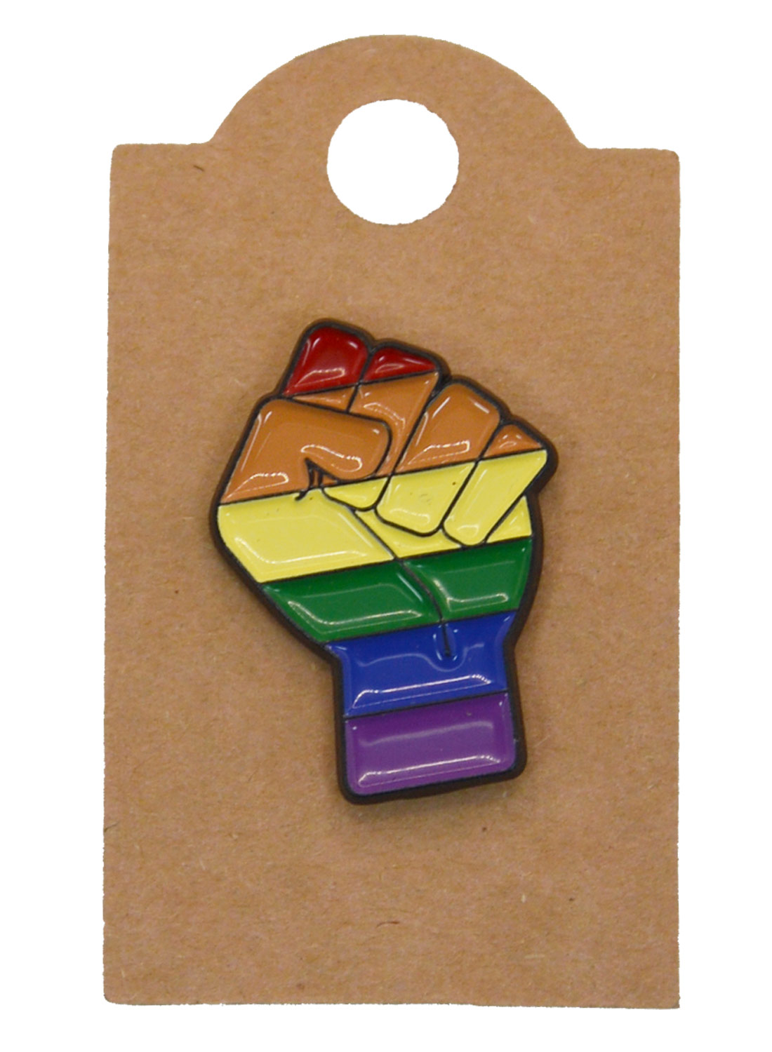 Rainbow Fist Enamel Pin