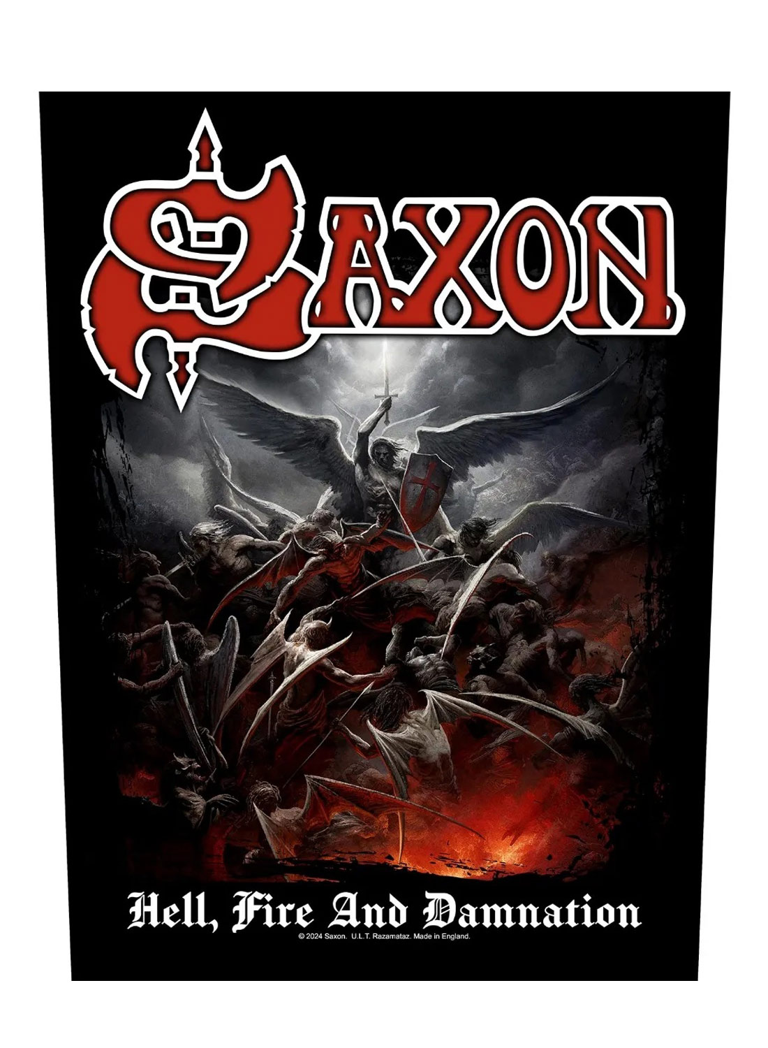 Saxon Hell Fire And Damnation Back Patch