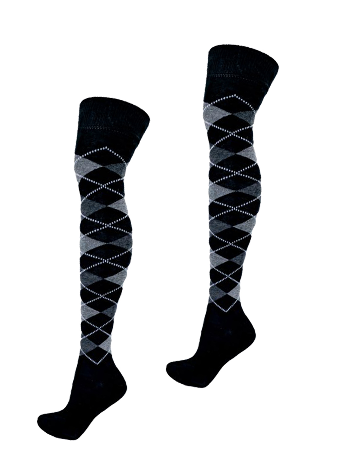 grå svarta burlington strumpor.