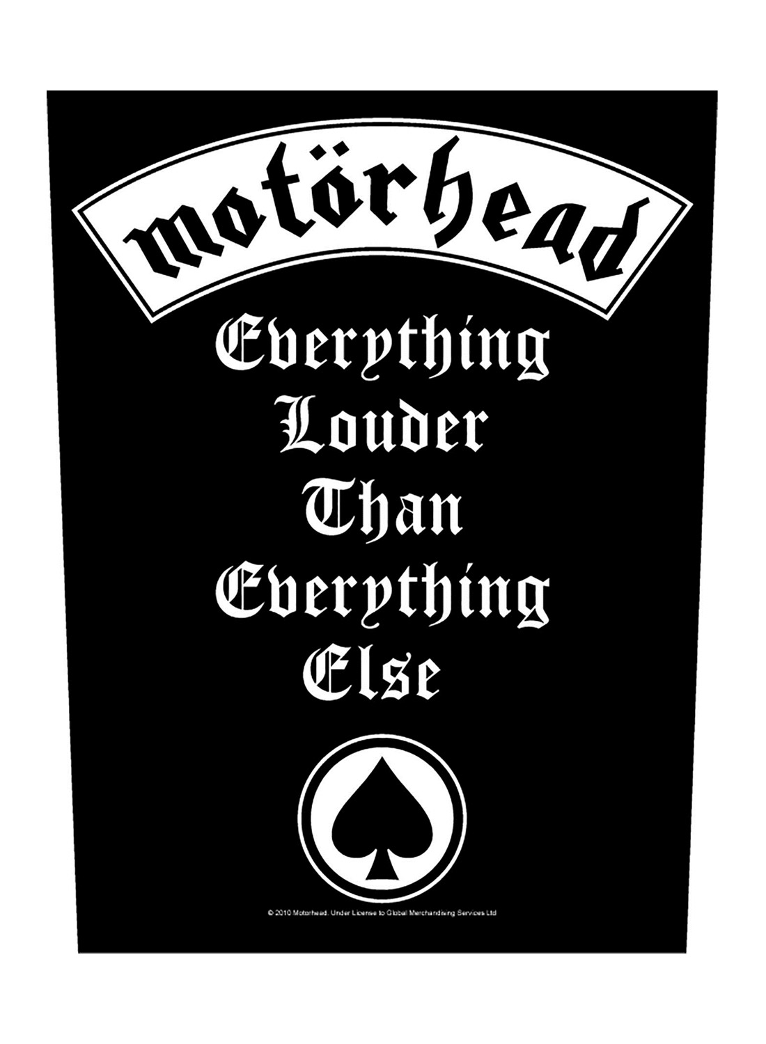 Motörhead Everything Louder Back Patch