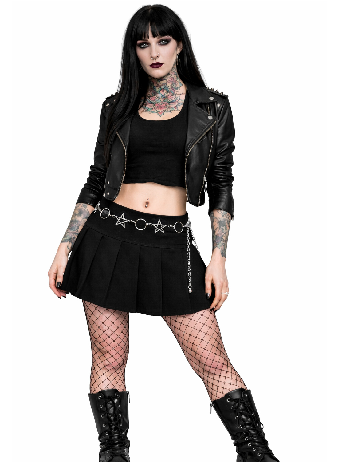 Pentagram metalkæde Bælte